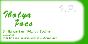 ibolya pocs business card